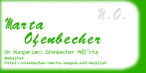 marta ofenbecher business card